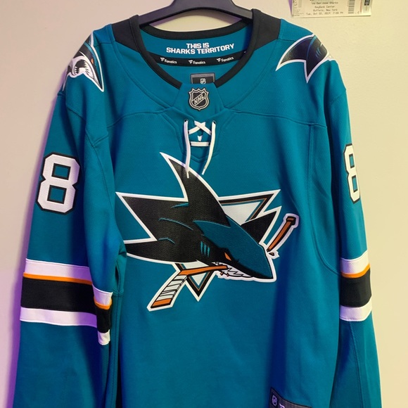 NHL Other - NHL San Jose Sharks jersey, worn only once. NHL Adidas size Large.